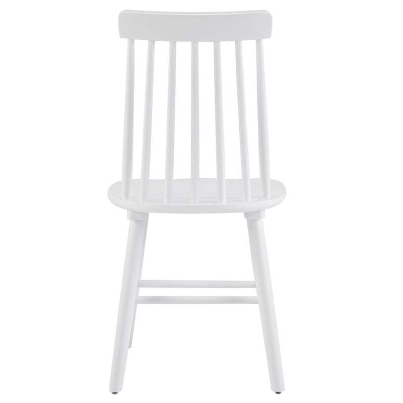 Solid Wood Windsor Back Dining Side Chairs (Set of 4) - White