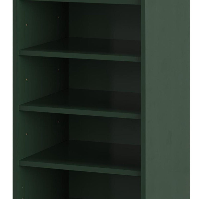Ten Pair Solid Woodshoe Storage Cabinet (752048) - Green