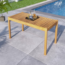 Load image into Gallery viewer, Classic Patio Dining Table, Acacia Wood - Light Teak
