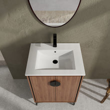 Load image into Gallery viewer, Modern Bathroom Vanity With Top Sink, Engineered Wood Storage Cabinet
