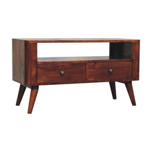 Load image into Gallery viewer, Solid Wood Enclosed Open Storage TV Stand (719185) - Brown

