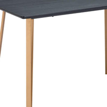 Load image into Gallery viewer, Wood Steel Counter Height Dining Table - Black / Gold
