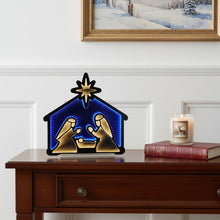 Load image into Gallery viewer, Christmas Tabletop Sign With LED - Blue / White
