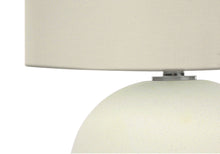 Load image into Gallery viewer, 18" Ceramic Round Table Lamp With Drum Shade - Cream
