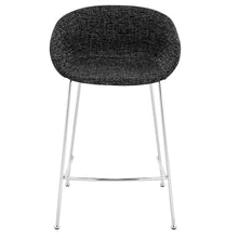 Load image into Gallery viewer, Steel Low Back Counter Height Bar Chairs (Set of 2) - Black / Silver
