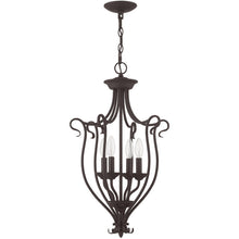 Load image into Gallery viewer, 27'' Four Light Dimmable Chandelier With Shades - Bronze
