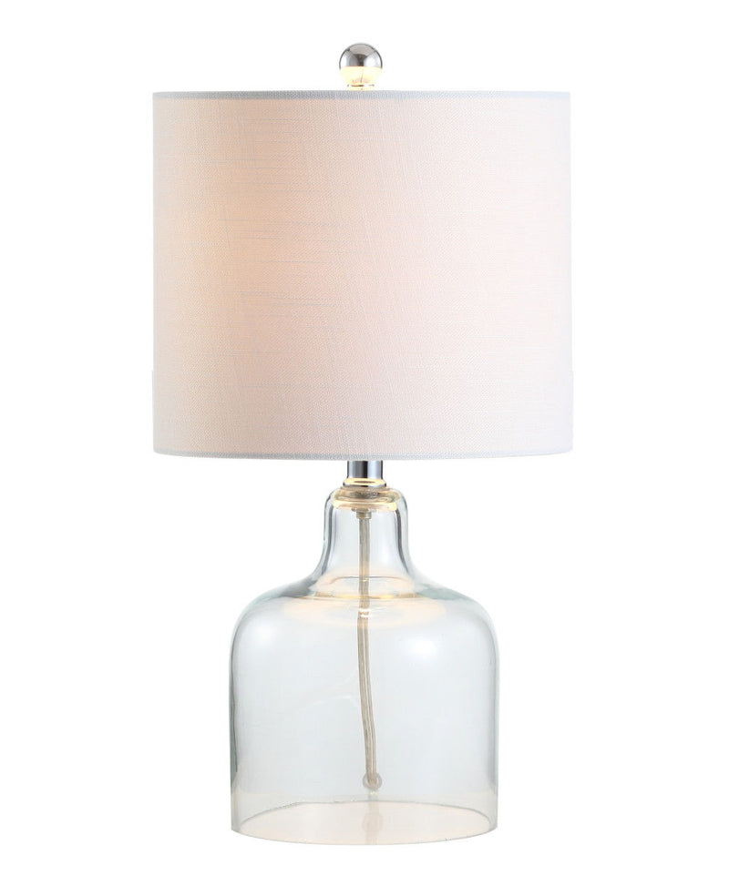 19" Novelty Table Lamp With Drum Shade - Clear