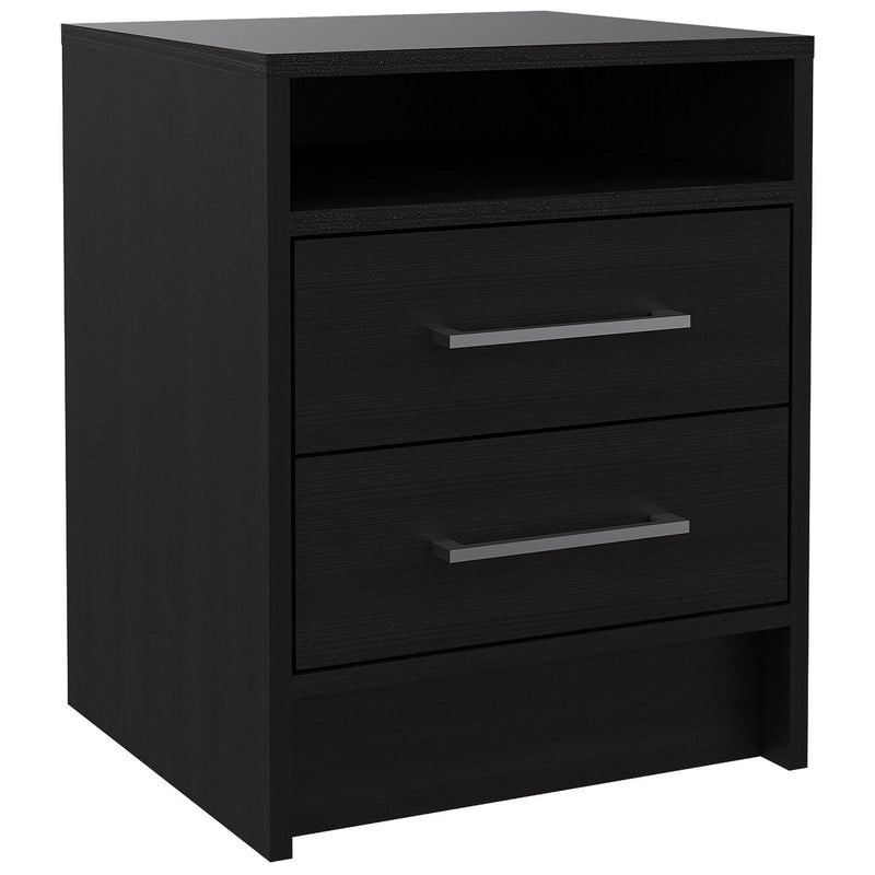 Two Drawer Nightstand - Dark Oak