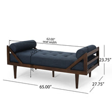 Load image into Gallery viewer, Chic Contemporary Chaise Lounge With Button Tufting And Bentwood Structure
