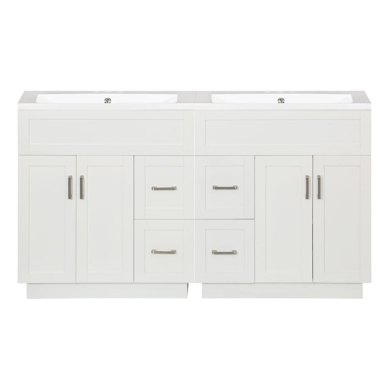 Bathroom Vanity With 2 Doors, 2 Drawers, Adjustable Shelf, Hidden Slides & Soft Close Hinges