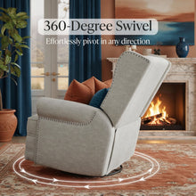 Load image into Gallery viewer, Extra Wide Swivel Recliner Glider Chair With Footrest
