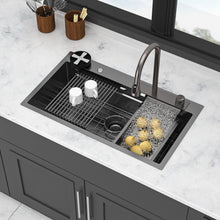 Load image into Gallery viewer, 33" Stainless Steel Single Bowl Kitchen Sink With Waterfall Flow
