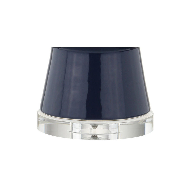 29" Novelty Table Lamp LED With Drum Shade - Navy Blue