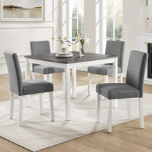 Load image into Gallery viewer, 5 Piece Dining Table Set With 4 Chairs For Kitchen - Gray / White
