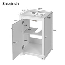 Load image into Gallery viewer, Bathroom Vanity With Sink, Freestanding Single Cabinet Set, Soft Close Door, Adjustable Shelf
