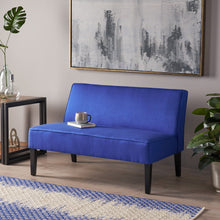 Load image into Gallery viewer, Contemporary Loveseat With Upholstered Fabric And Birch Wood Legs
