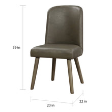 Load image into Gallery viewer, Waylon - Synthetic Leather Side Chair (Set of 2) - Gray / Oak
