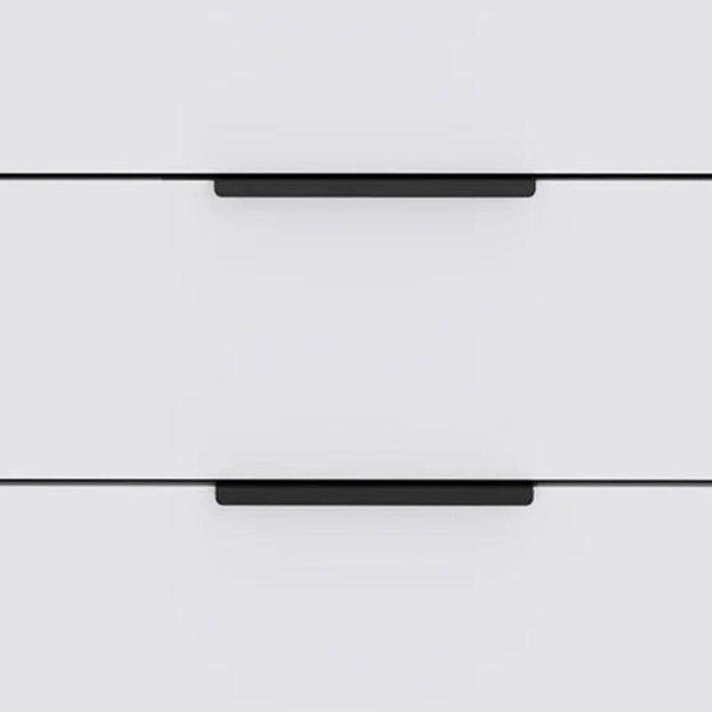 28" Wood Three Drawer Dresser - White