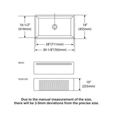 Load image into Gallery viewer, Apron-Front Reversible Single Bowl Kitchen Sink With Accessories - White
