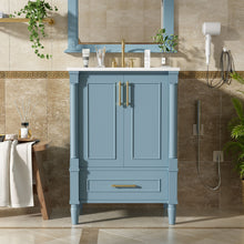 Load image into Gallery viewer, Bathroom Vanity With Ornate French Cylinder Legs, Soft Close Drawer
