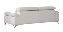 Load image into Gallery viewer, Silver Legs Italian Leather Sofa - White
