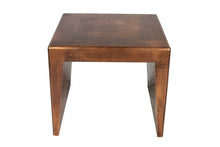 Load image into Gallery viewer, Rustic Solid Wood Square End Table - Copper
