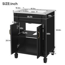 Load image into Gallery viewer, Bathroom Vanity With Top Sink, Cabinet With 2 Soft Closing Doors
