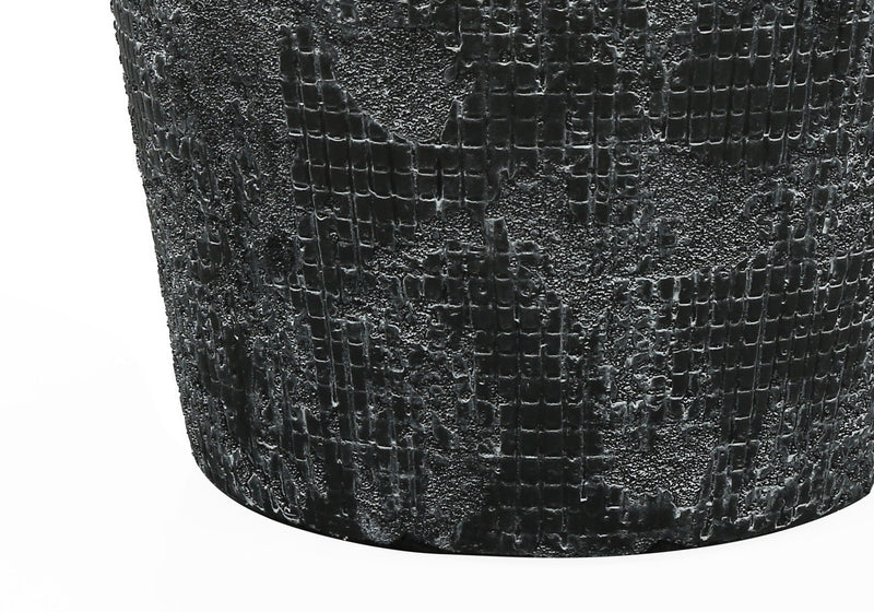 Ceramic Round Table Lamp With Black Drum Shade - Black