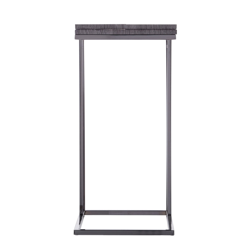 Exp able Rectangular End Table - Silver