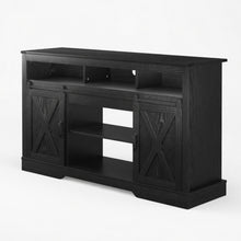 Load image into Gallery viewer, Farmhouse TV Stand With Sliding Barn Doors &amp; Adjustable Storage
