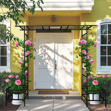 Load image into Gallery viewer, Garden Arch With Adjustable &amp; Climbing Plants Support - Black
