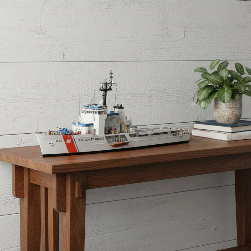 Hand Painted Model Boat (624530) - White
