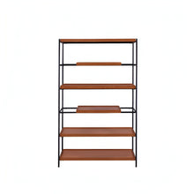 Load image into Gallery viewer, Six Tier Etagere Bookcase - Oak / Black
