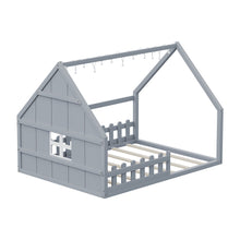 Load image into Gallery viewer, House Bed With Window And Fence
