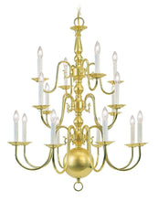 Load image into Gallery viewer, 33'' Multi Light Dimmable Chandelier With Shades - Brass
