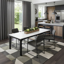 Load image into Gallery viewer, Wood Iron Dining Table - White / Black
