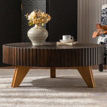 Load image into Gallery viewer, Round Retro Coffee With Solid Wood Legs
