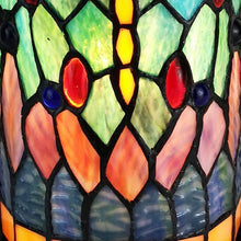 Load image into Gallery viewer, Dragonfly Stained Glass Accent Lamp - Green Brown And Orange
