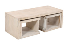 Load image into Gallery viewer, 3 Piece Solid Wood Distressed Sled Coffee And End Tables Set - Natural
