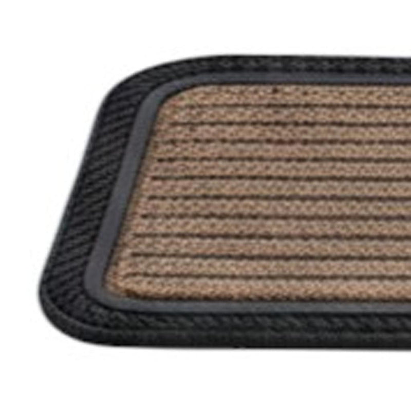 Polypropylene And Rubber Stair Treads (Set of 6) - Black / Natural