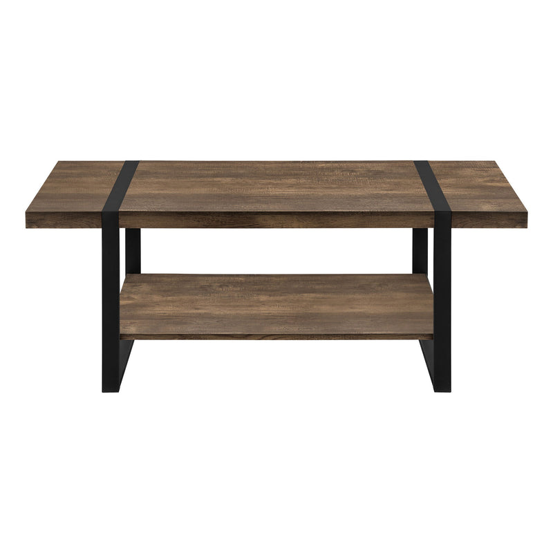 Coffee Table With Shelf - Brown And Black