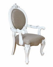 Load image into Gallery viewer, Upholstered Faux Leather Solid Wood King Louis Back Dining Arm Chairs (Set of 2) - Gray
