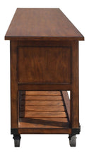 Load image into Gallery viewer, 58" Rustic Rolling Kitchen Cart With Storage - Dark Brown
