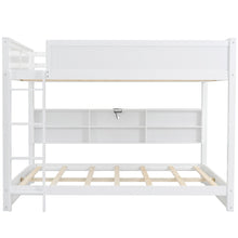 Load image into Gallery viewer, Bunk Bed With Storage Cabinets And USB Ports
