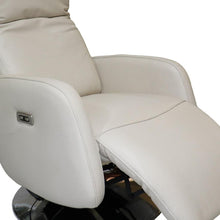 Load image into Gallery viewer, Tufted Genuine Leather Power Swivel Recliner (730557) - Sand
