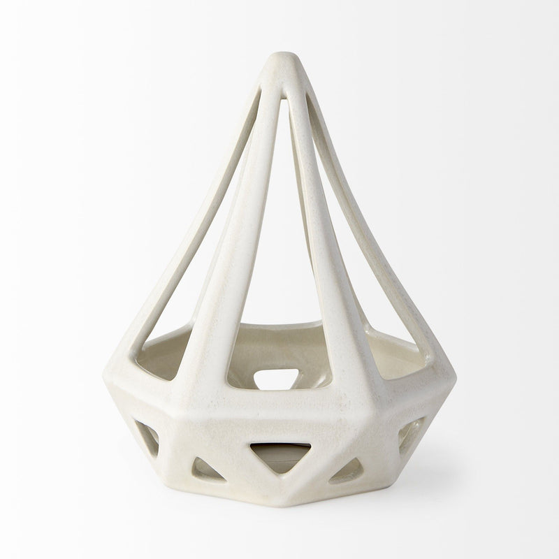 Stainless Steel Tabletop Sculpture - White