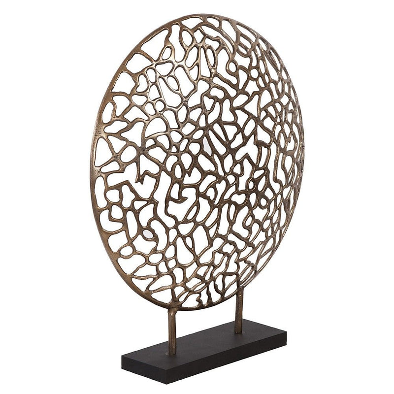 Abstract Sculpture - Bronze / Black / Coral