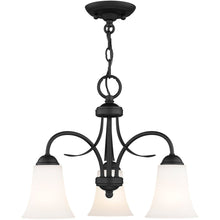 Load image into Gallery viewer, 15" Three Light Dimmable Chandelier With Shades - Black
