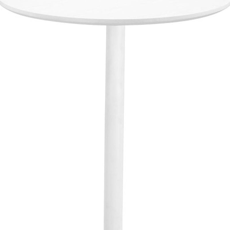 24" Modern Wood Rounded Bar Table - White
