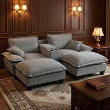 Load image into Gallery viewer, Modular Cloud Couch Sofa With Cup Holders &amp; Storage, USB Port
